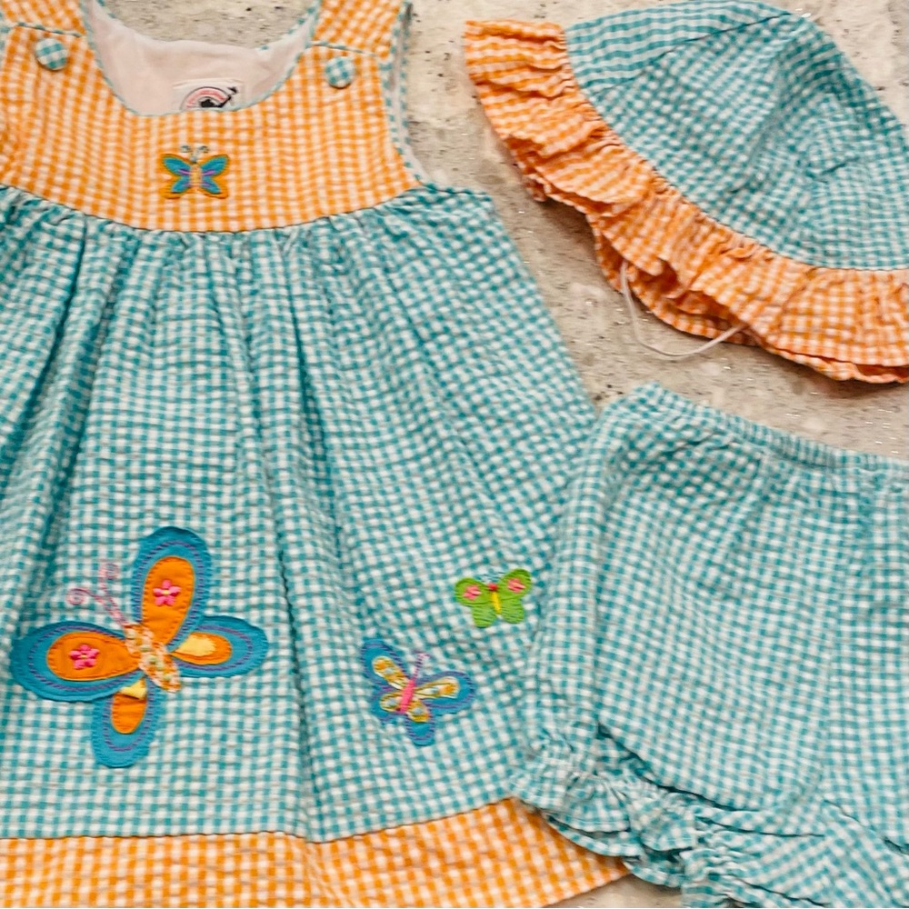 GoodLad Seersucker 3-piece dress ensemble—nwot